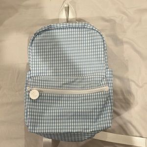 Brand new TRVL Signature Accessories backpack blue gingham mini backer